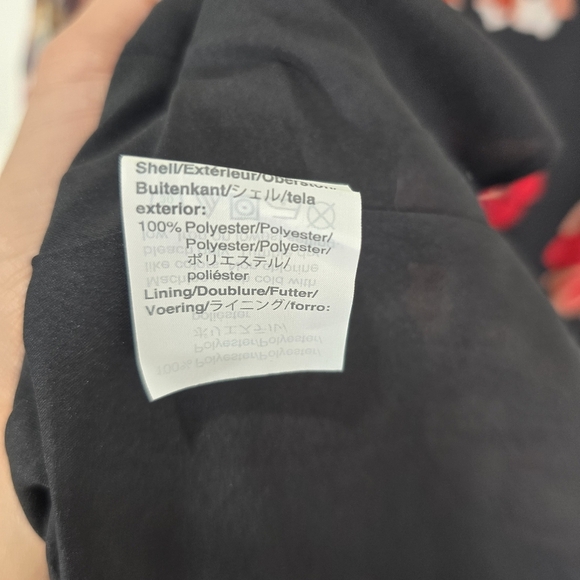 Madewell V Neck Tulip Sleeve Mini Dress in French Rose Black Red Floral Womens 8 - Picture 9 of 10